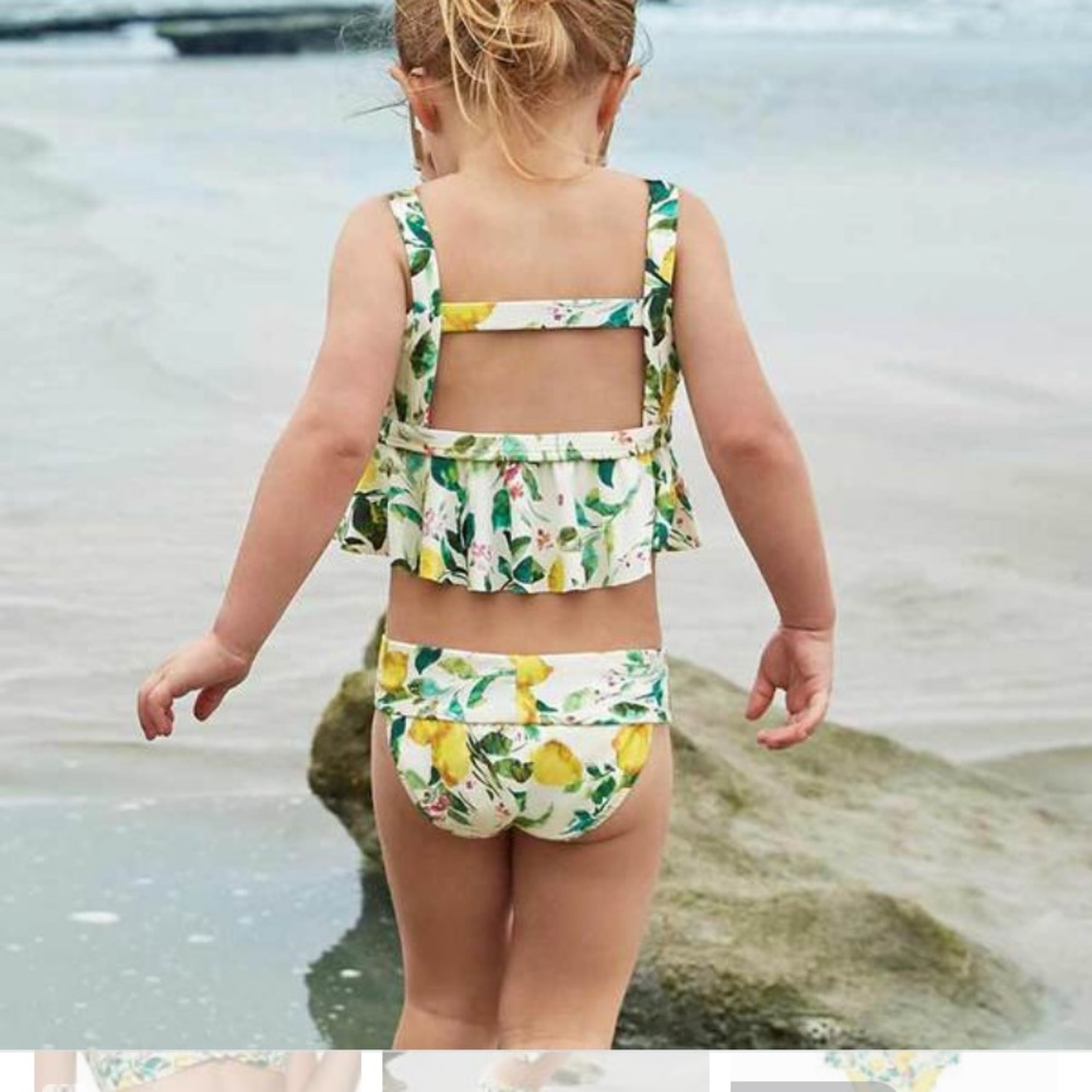 Like new PilyQ Peplum Lemon Swimsuit- 2 piece